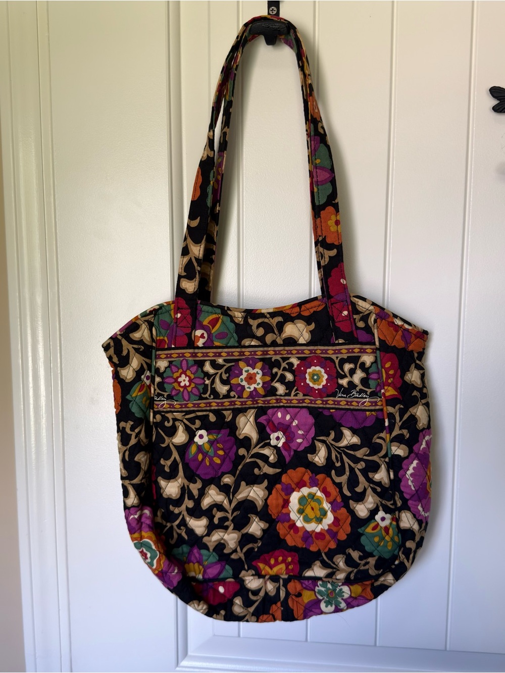 Vera Bradley Suzani Floral Tote with Multicolor Flowers Retired